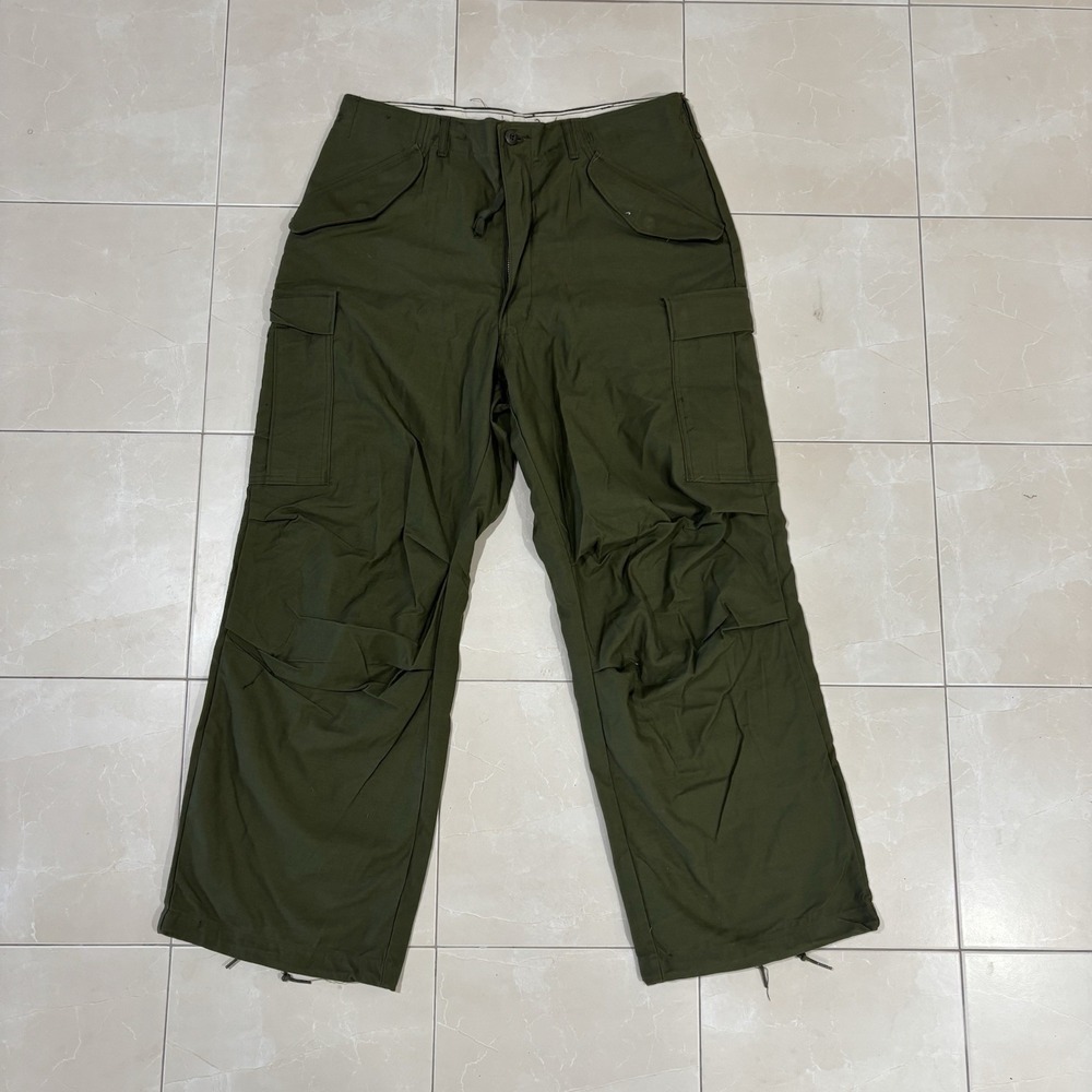 U.S Army Cargo Pants 70s Vietnam M-65 DSA100-74-C-0084 Mens 34x28 Cotton Green